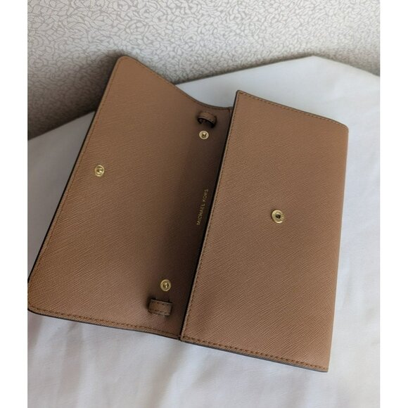 Michael Kors Jet Set Travel Large Phone Crossbody Brown BAG ONLY- NO STRAP - Picture 8 of 12